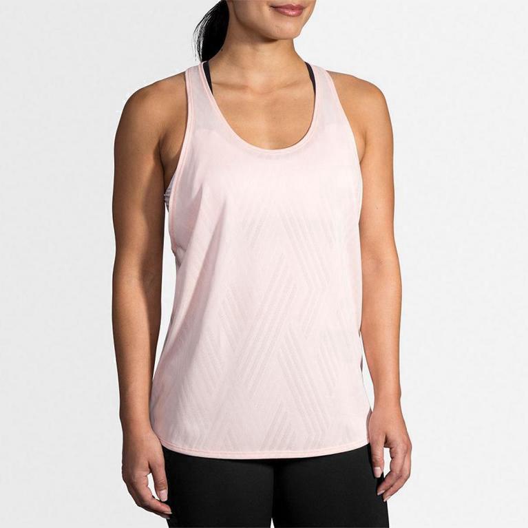 Brooks Women's Array Running Tank Top Singapore - Pink (45927-PAQW)